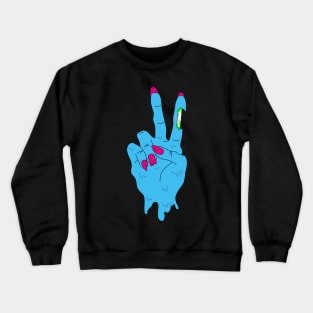 Rest In Peace-Sign Acid Crewneck Sweatshirt